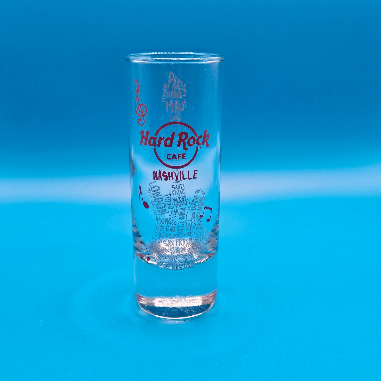 Hard Rock tall shot glasses,  pick your city
