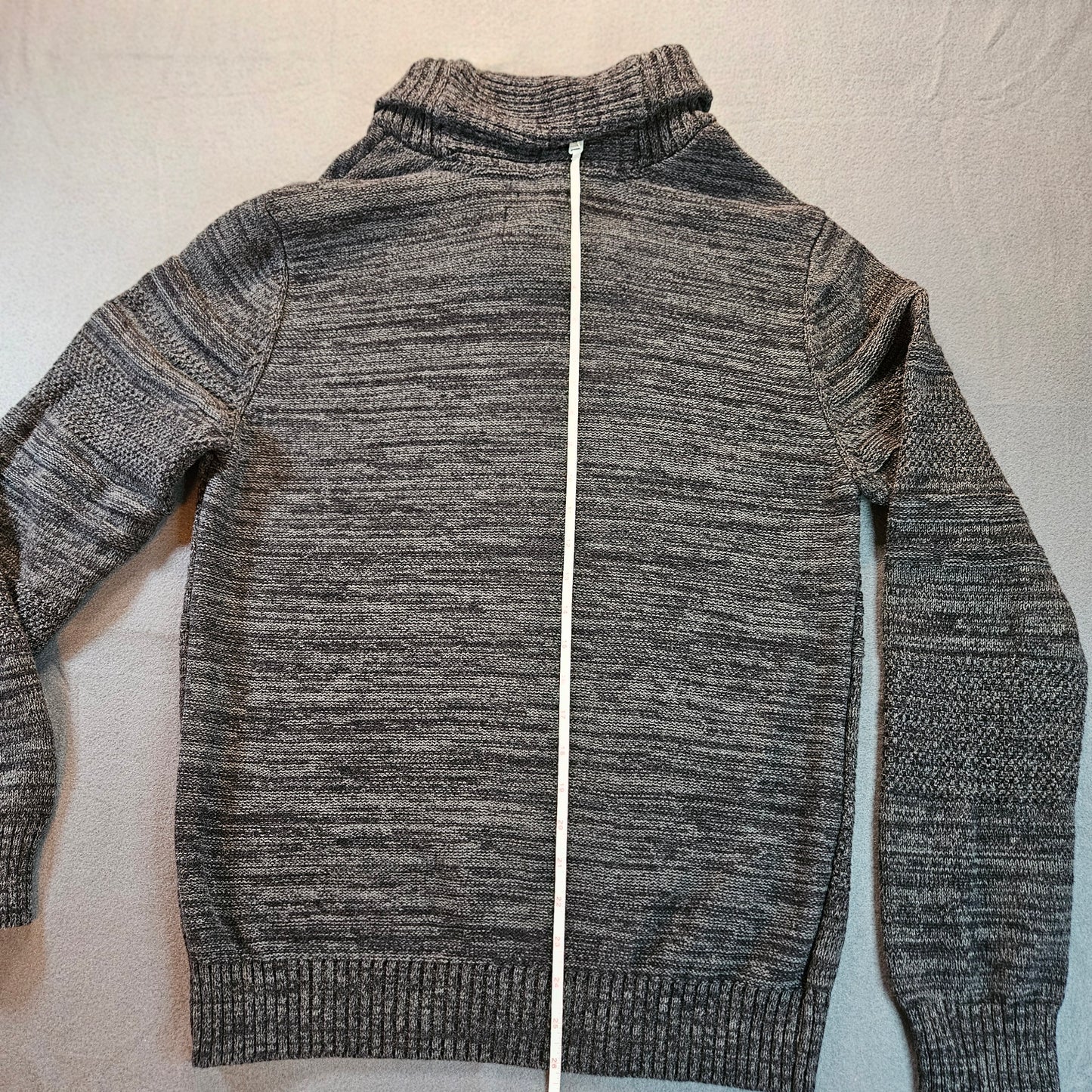 American Rag men's collared cotton sweater, Large, Heathered Grey, long sleeve