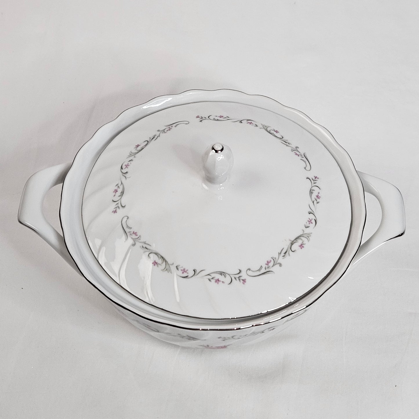 Vintage Royal Swirl covered serving dish, china from Japan
