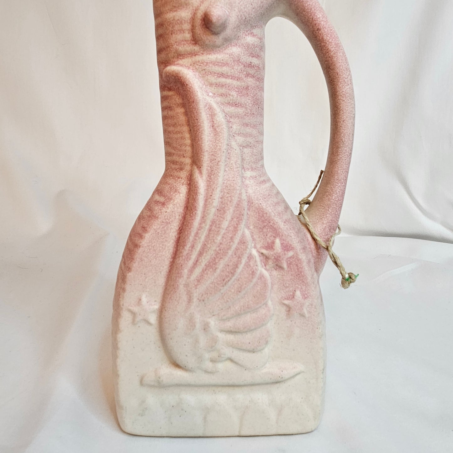 Vintage Niloak for Victory Flying Eagle with Stars vase, Cream/Rose