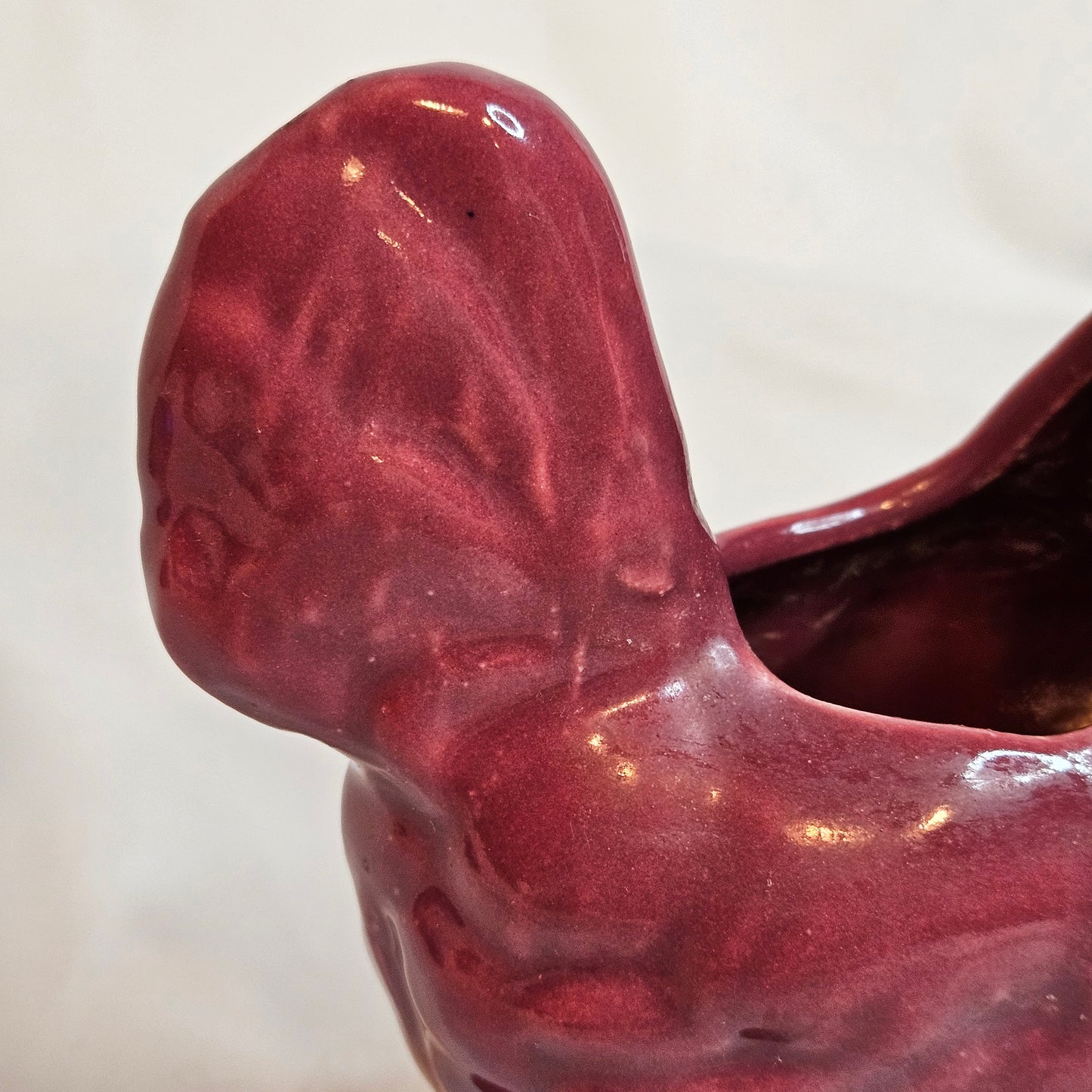 Niloak Pottery vintage Rooster, 6 1/2 inches tall