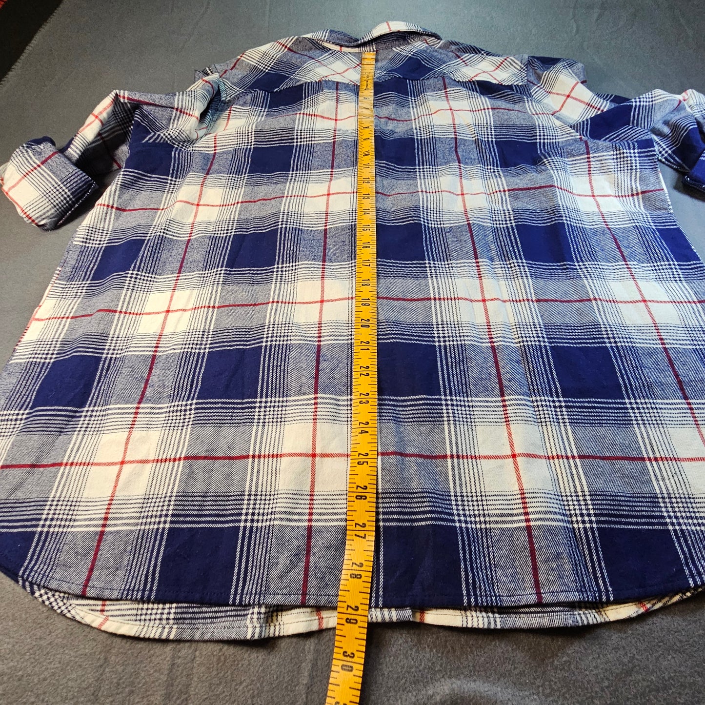 Natural Reflections blue plaid flannel long-sleeve shirt, 1X