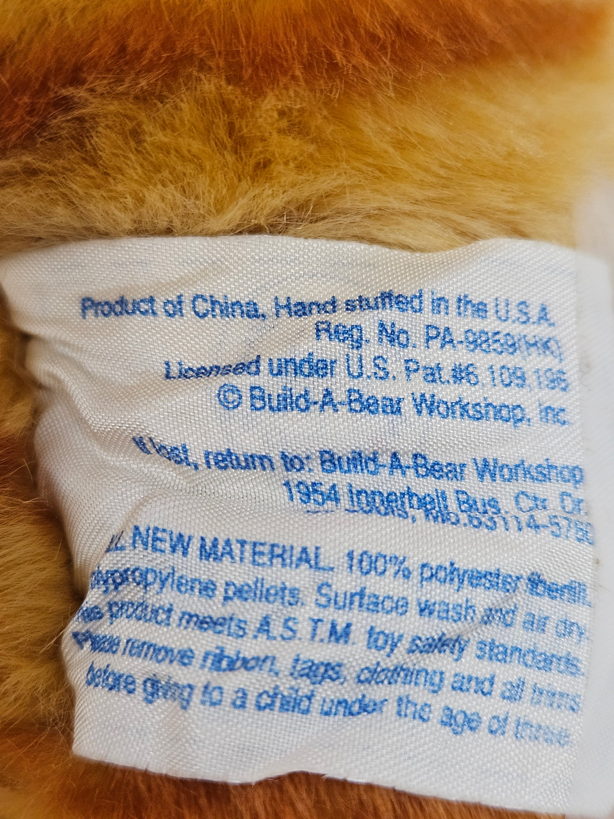 Vintage Build-A-Bear Floppy Kitty, 1998, 18 inches long