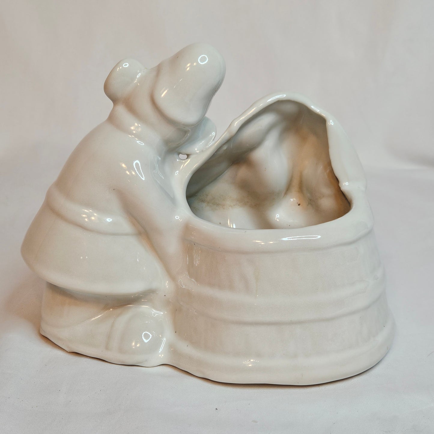 Vintage Niloak Circus Clown & Donkey planter, designed by Joe Alley, 1940s