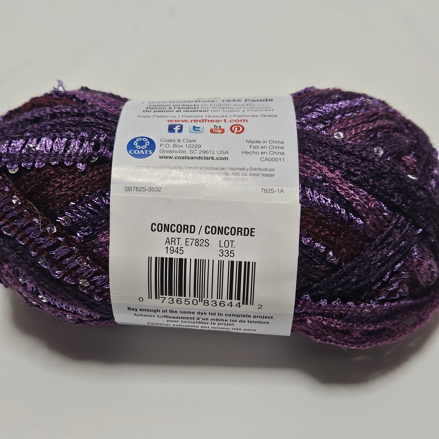 Red Heart Boutique Sashay Sequin Scarf Yarn, various colors