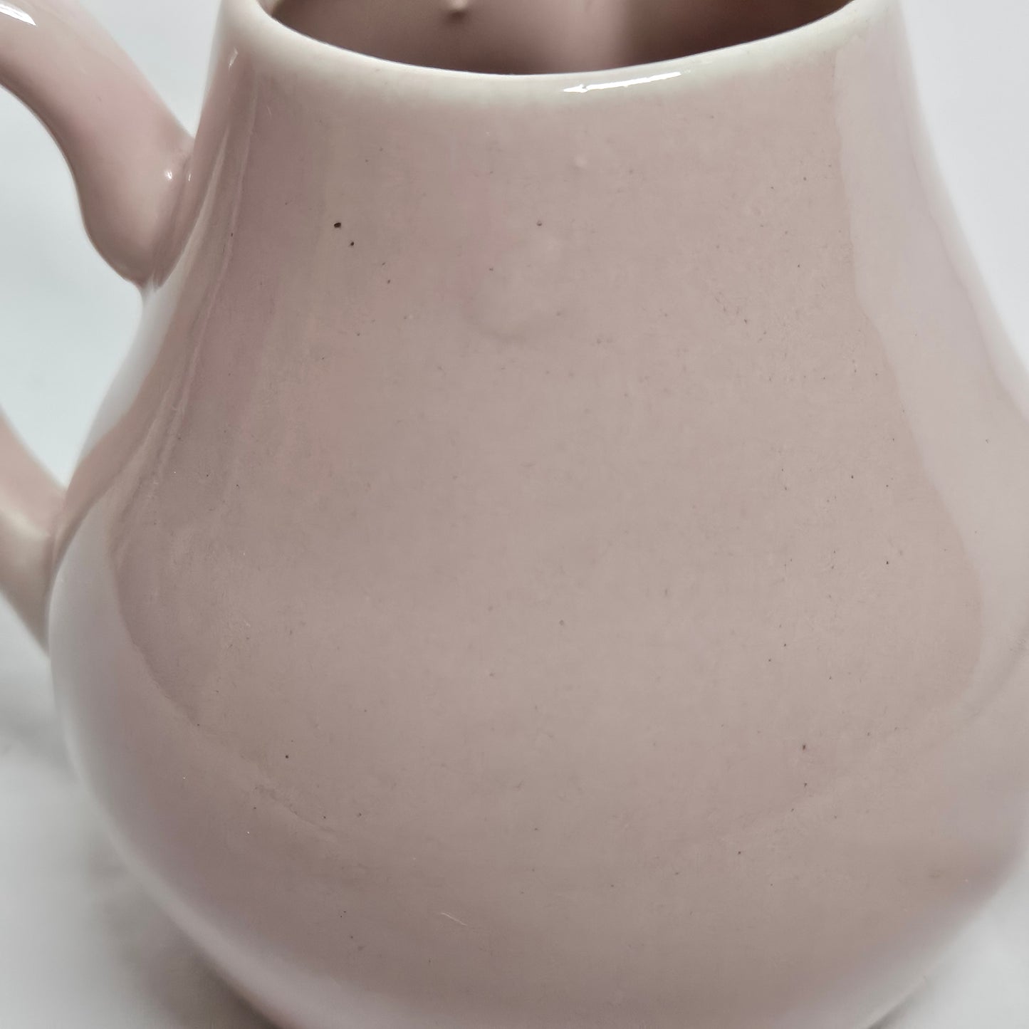 Niloak small creamer pitcher, light pink, 4 inches tall