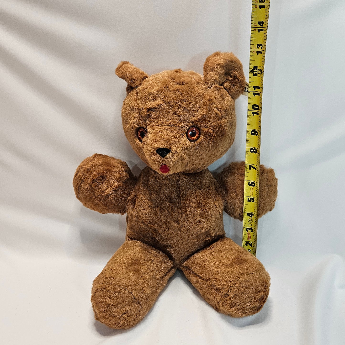 Vintage Designed by Character Brown Teddy Bear, 12 inches tall