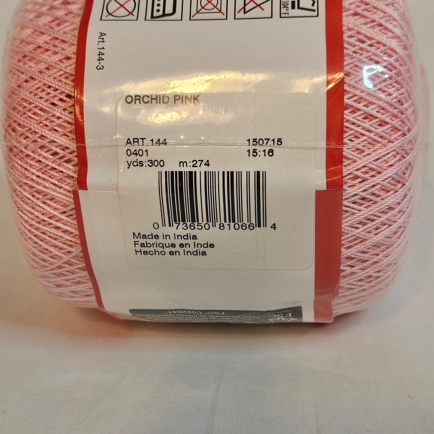 Red Heart Classic Crochet thread, #10, Orchid Pink