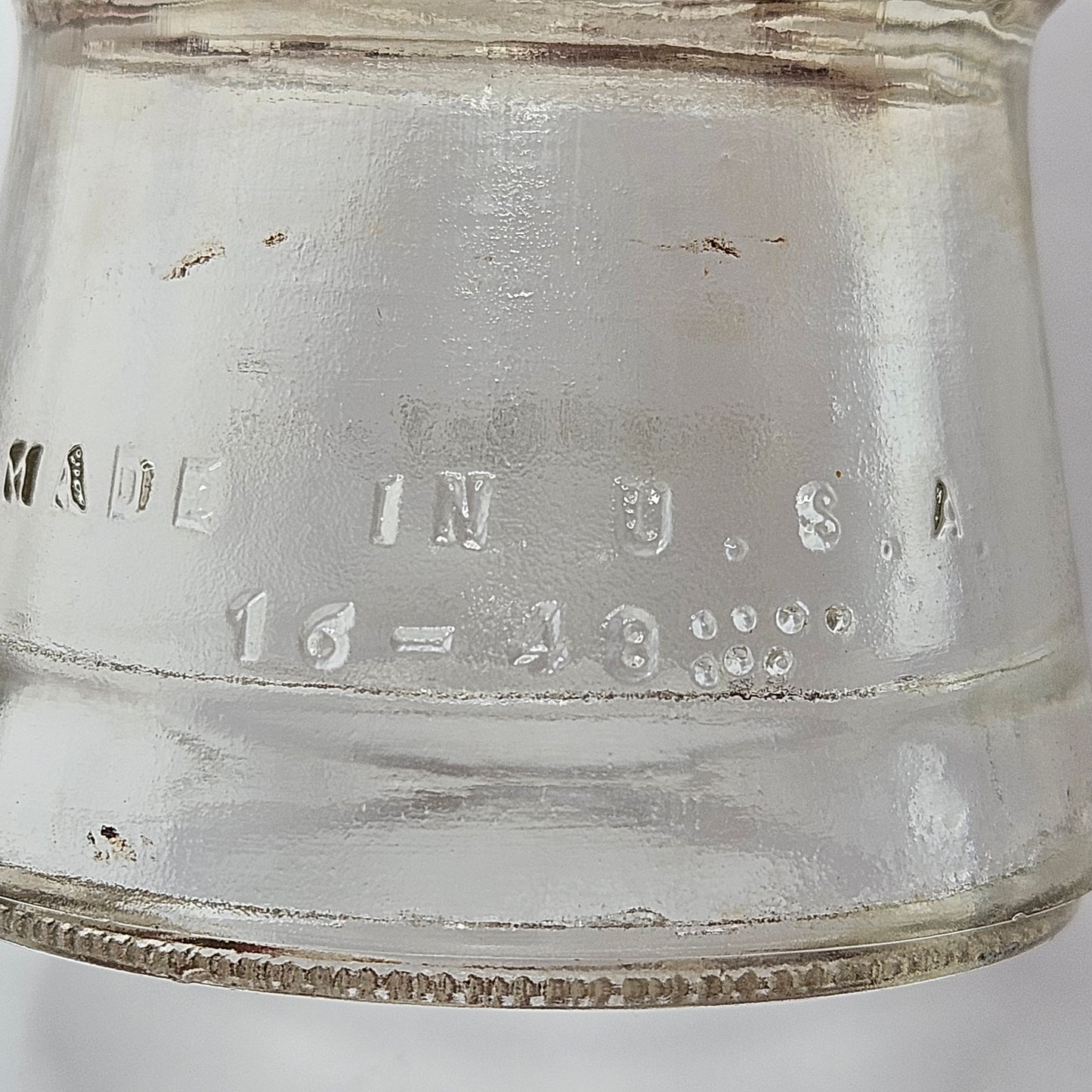 Vintage Hemingray 16 Glass Insulator - 16-48, 1955
