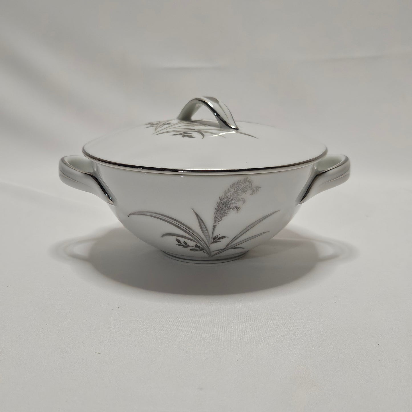Wentworth China Silver Wheat sugar bowl and cream pitcher set