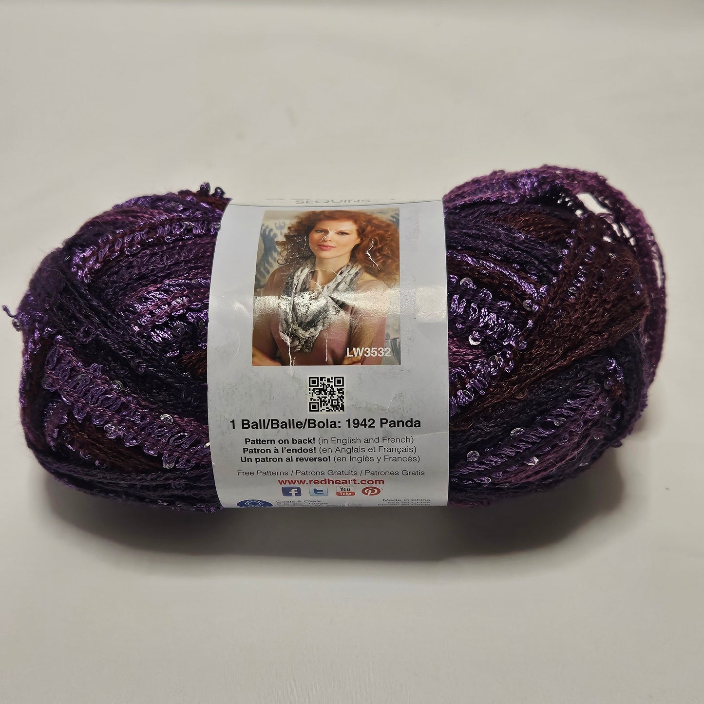 Red Heart Boutique Sashay Sequin Scarf Yarn, various colors