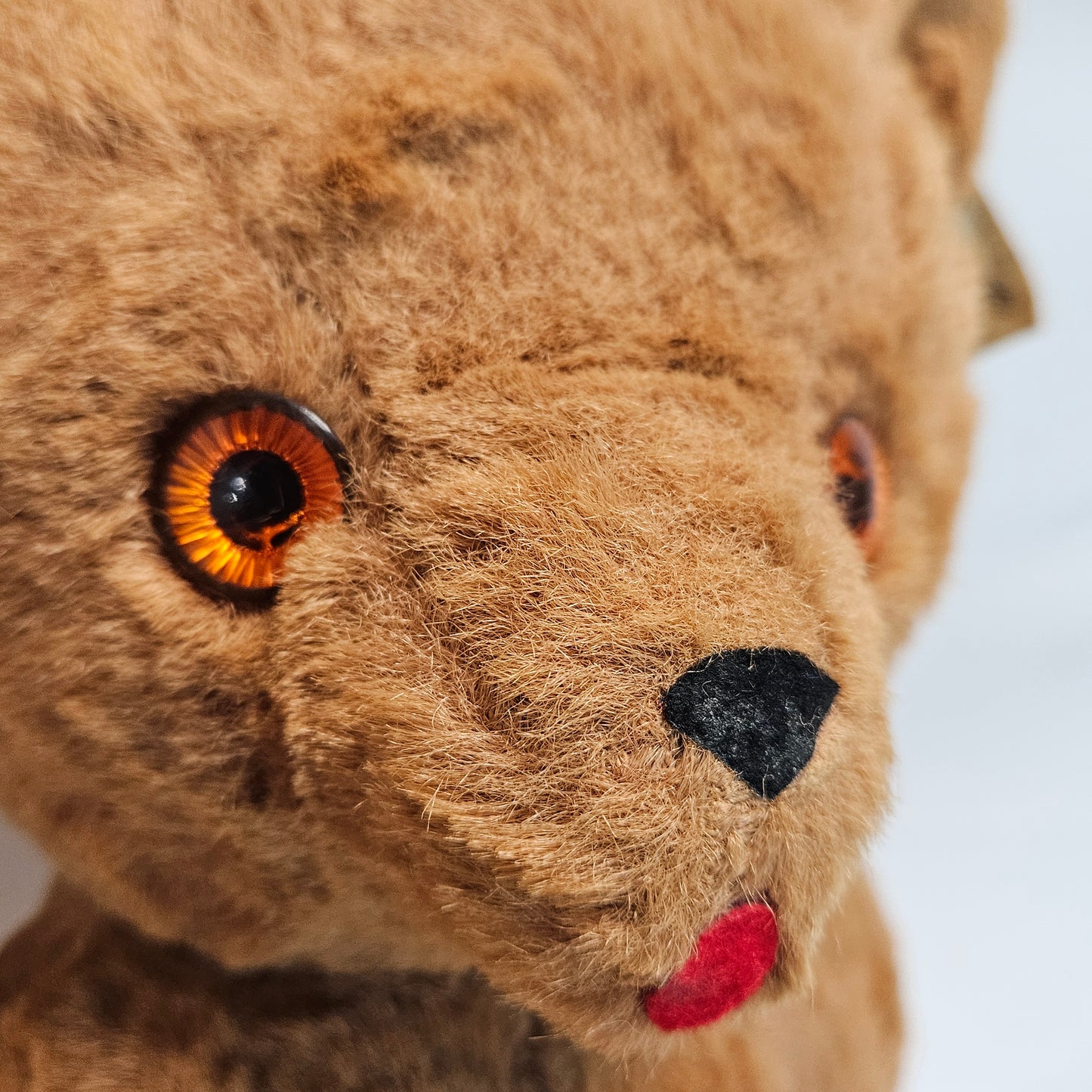 Vintage Designed by Character Brown Teddy Bear, 12 inches tall