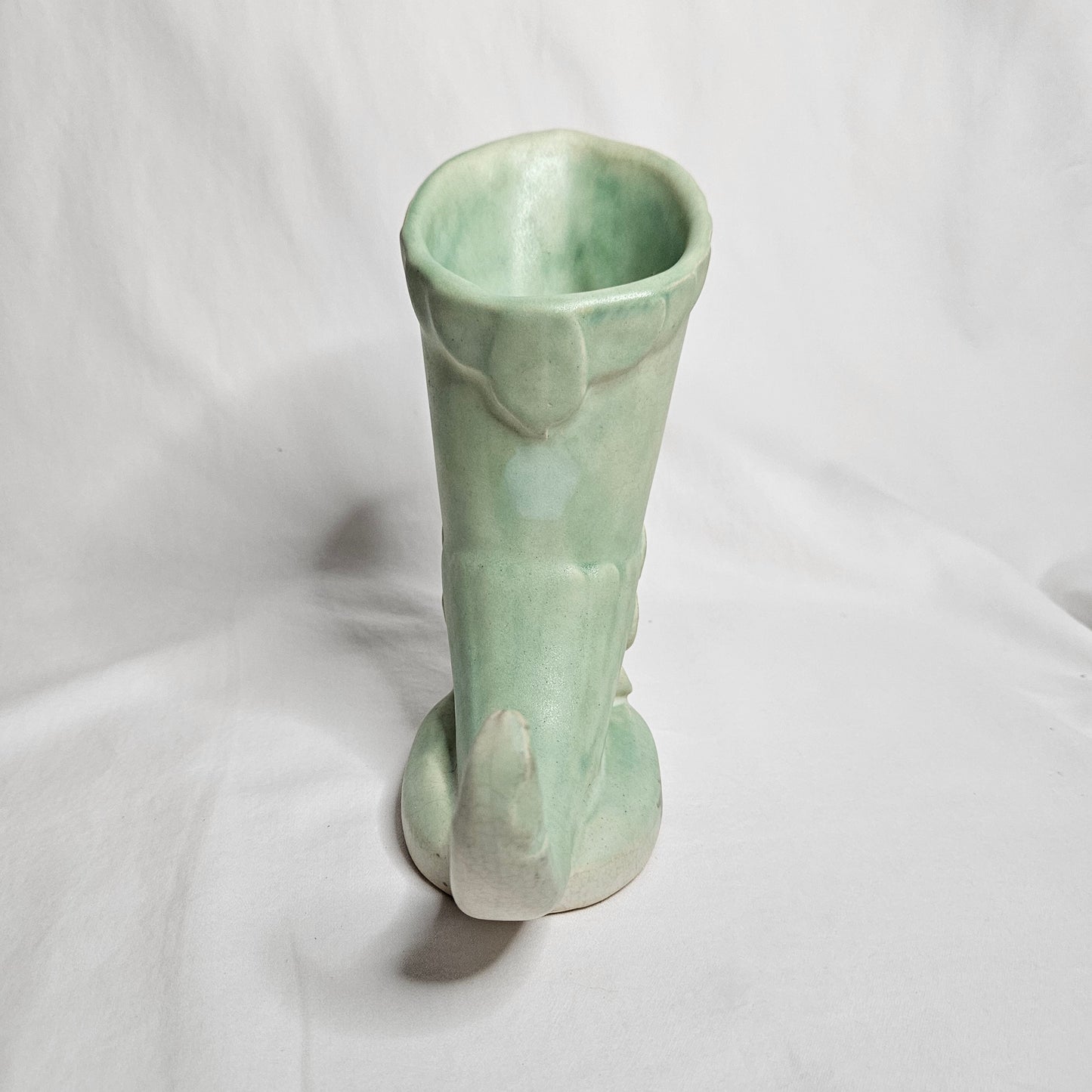 Vintage Niloak Cornucopia vase, 7" tall,