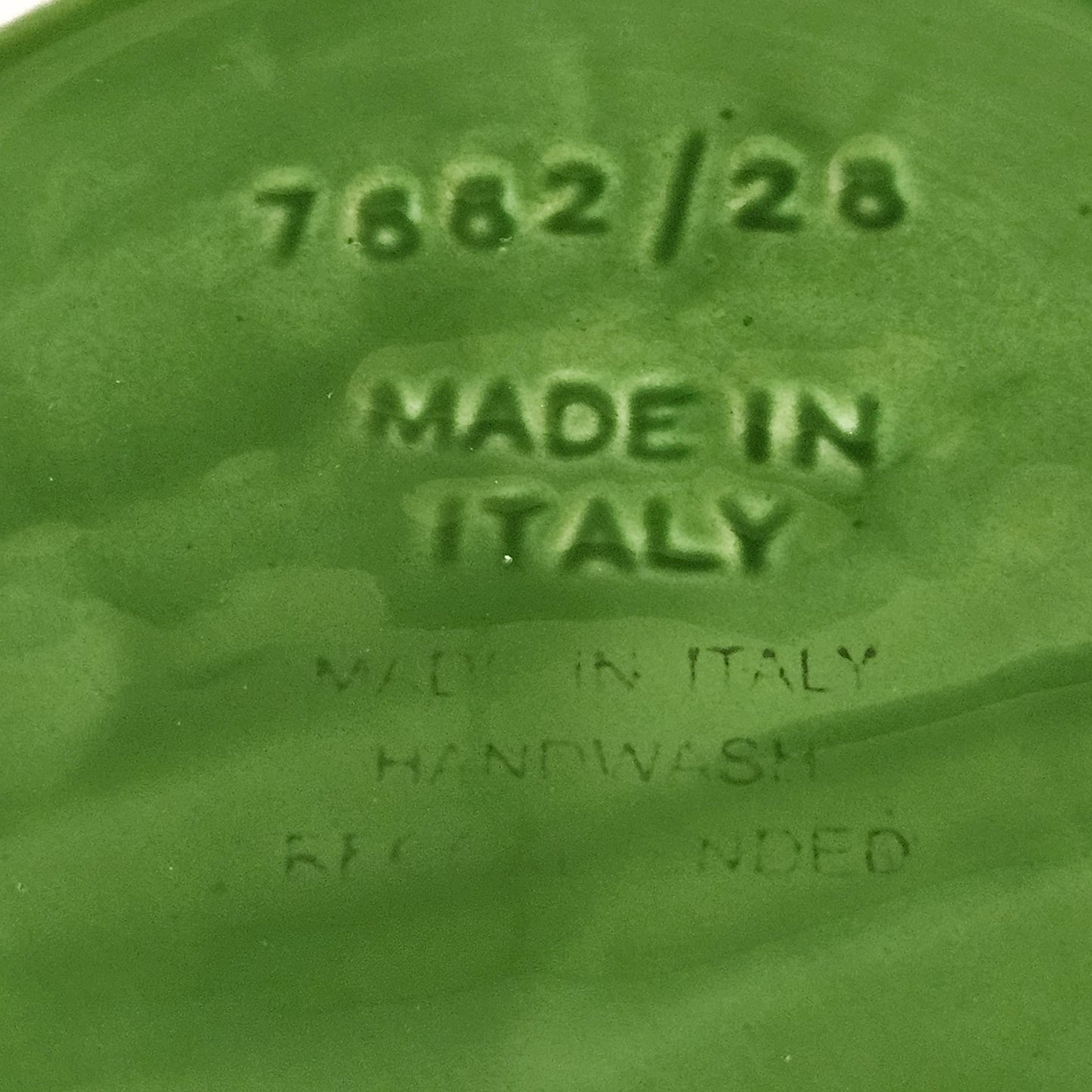 Vintage ceramic bowl, made in Italy, leaf pattern, 11.25 x 3.25 inches