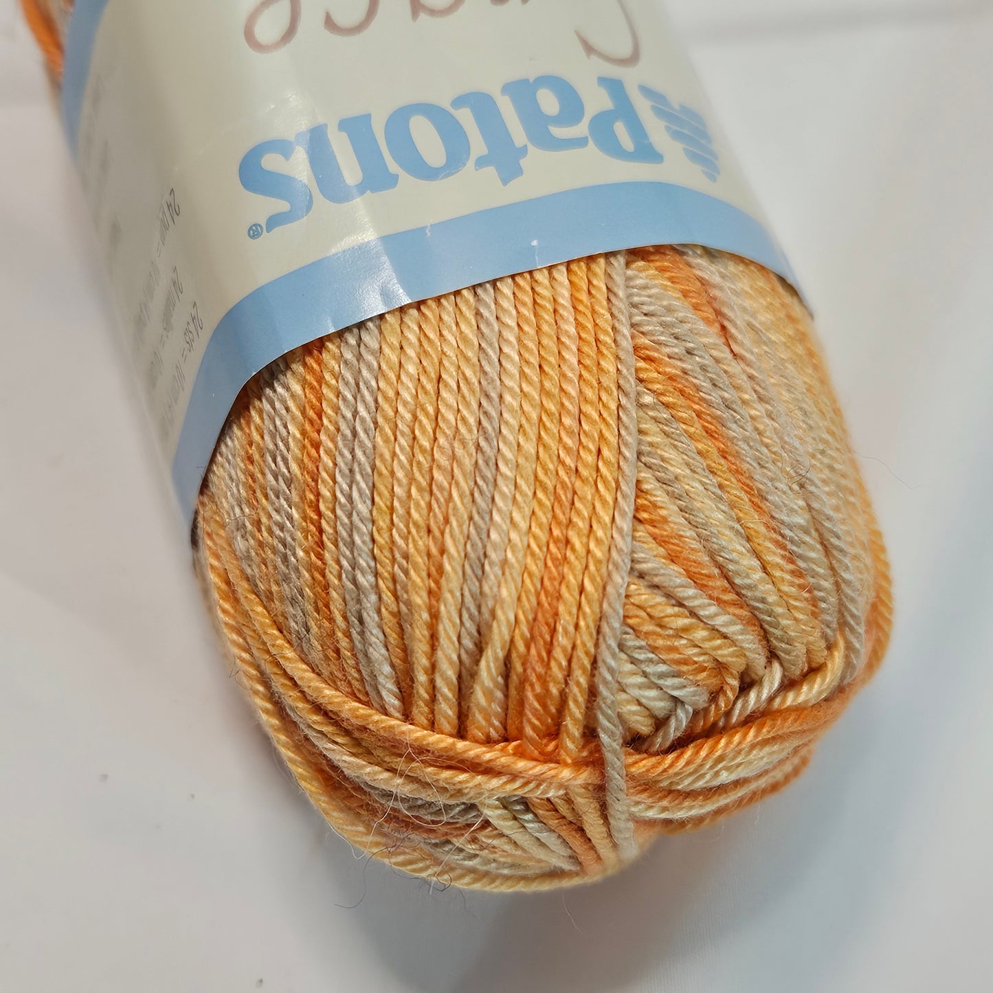 Patons Grace 100% Cotton Yarn,  4 skein lot, color Tangelo
