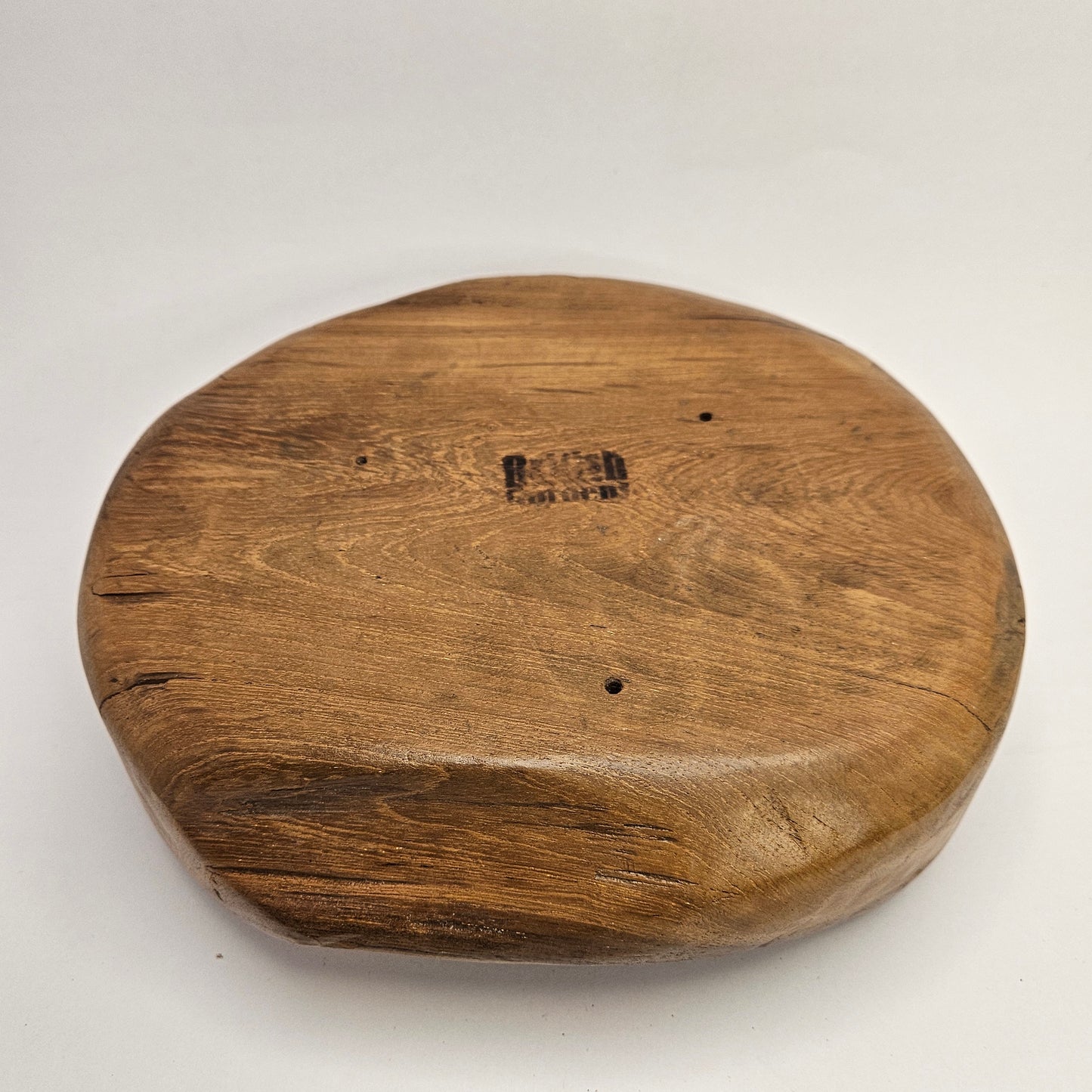 Vintage British Gardens teak bowl, 9.5x8x4 inches with 6 inch interior