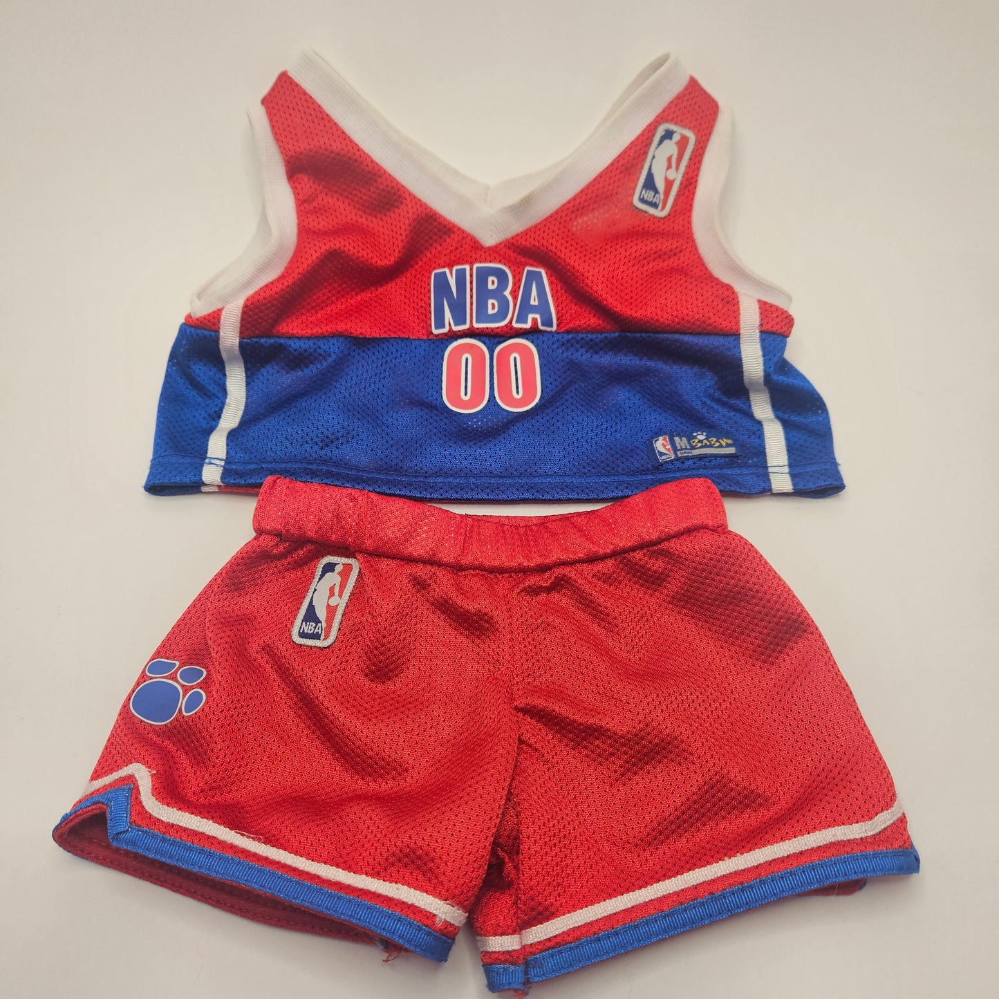 Build A Bear Workshop NBA Basketball Jersey & Shorts Red White Blue #00