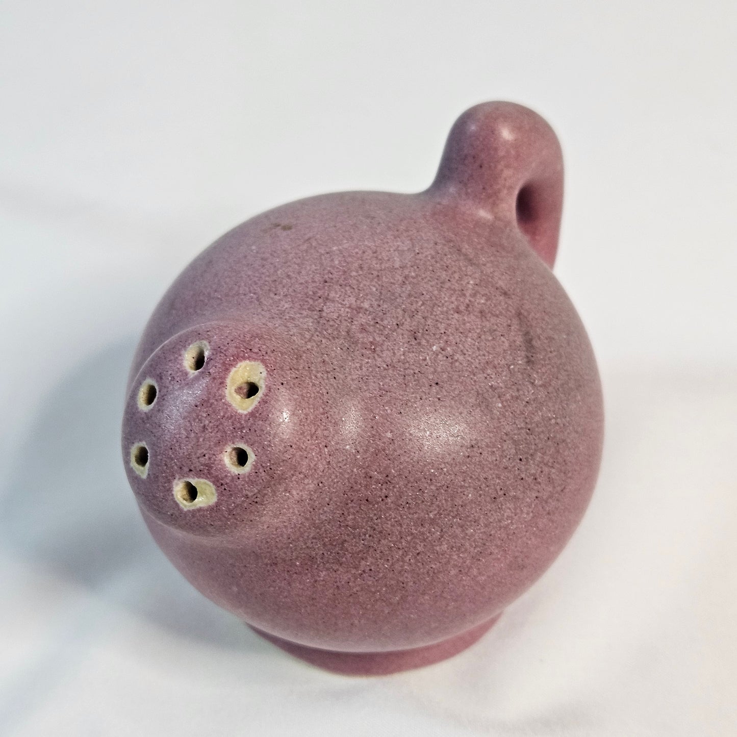 Niloak Pottery, vintage round salt and pepper shakers,  1940s