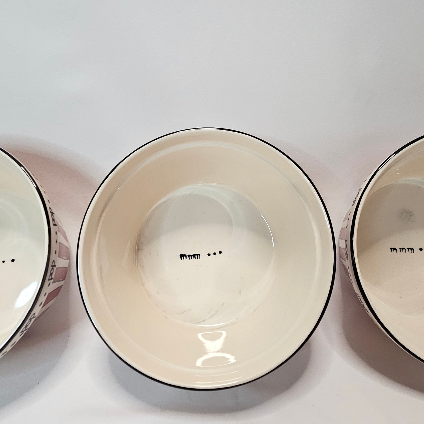 Popcorn Bowl Set, 1 large and 3 small ceramic bowls, Kitchen Prep 101, Tabletops Unlimited