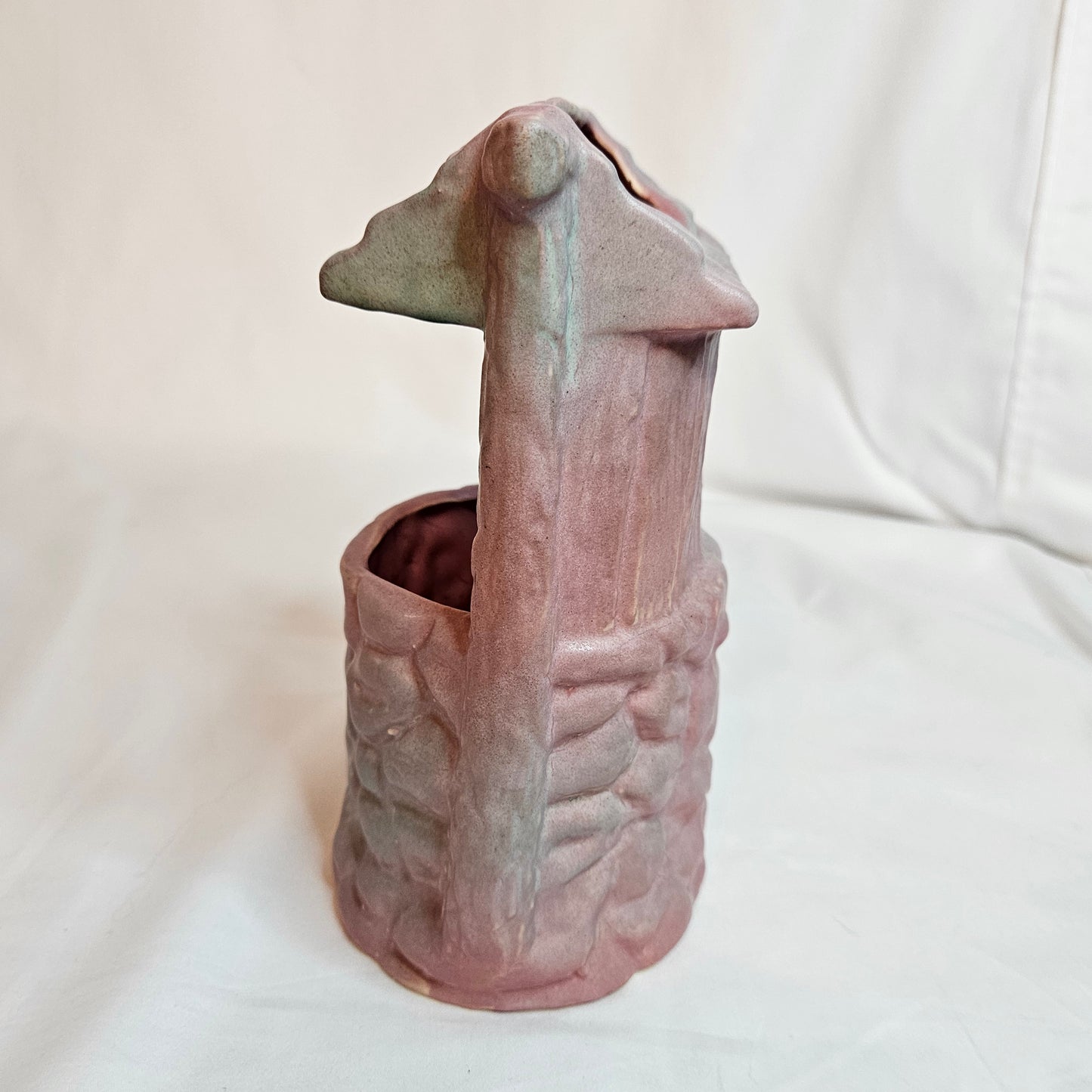 Niloak Covered Wishing Well vintage planter, 1930s