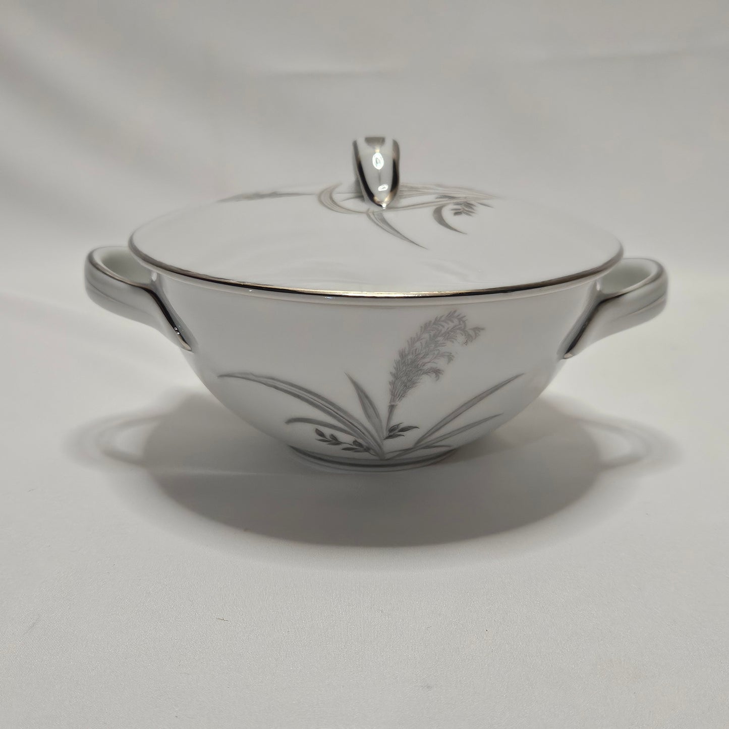 Wentworth China Silver Wheat sugar bowl and cream pitcher set
