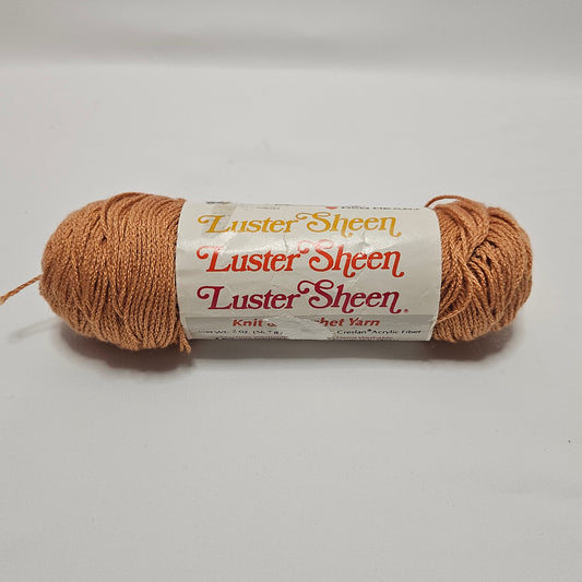 Vintage Luster Sheen yarn, Coral Crush, Creslan Acrylic, Lot of 6 skeins