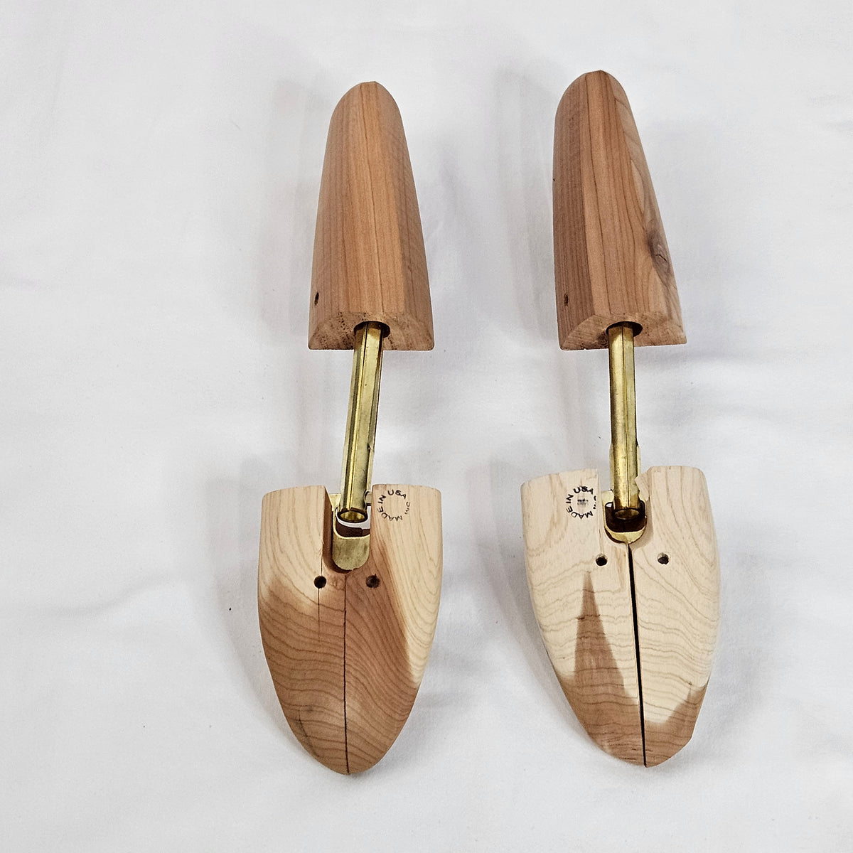 Cedar shoe trees, various sizes