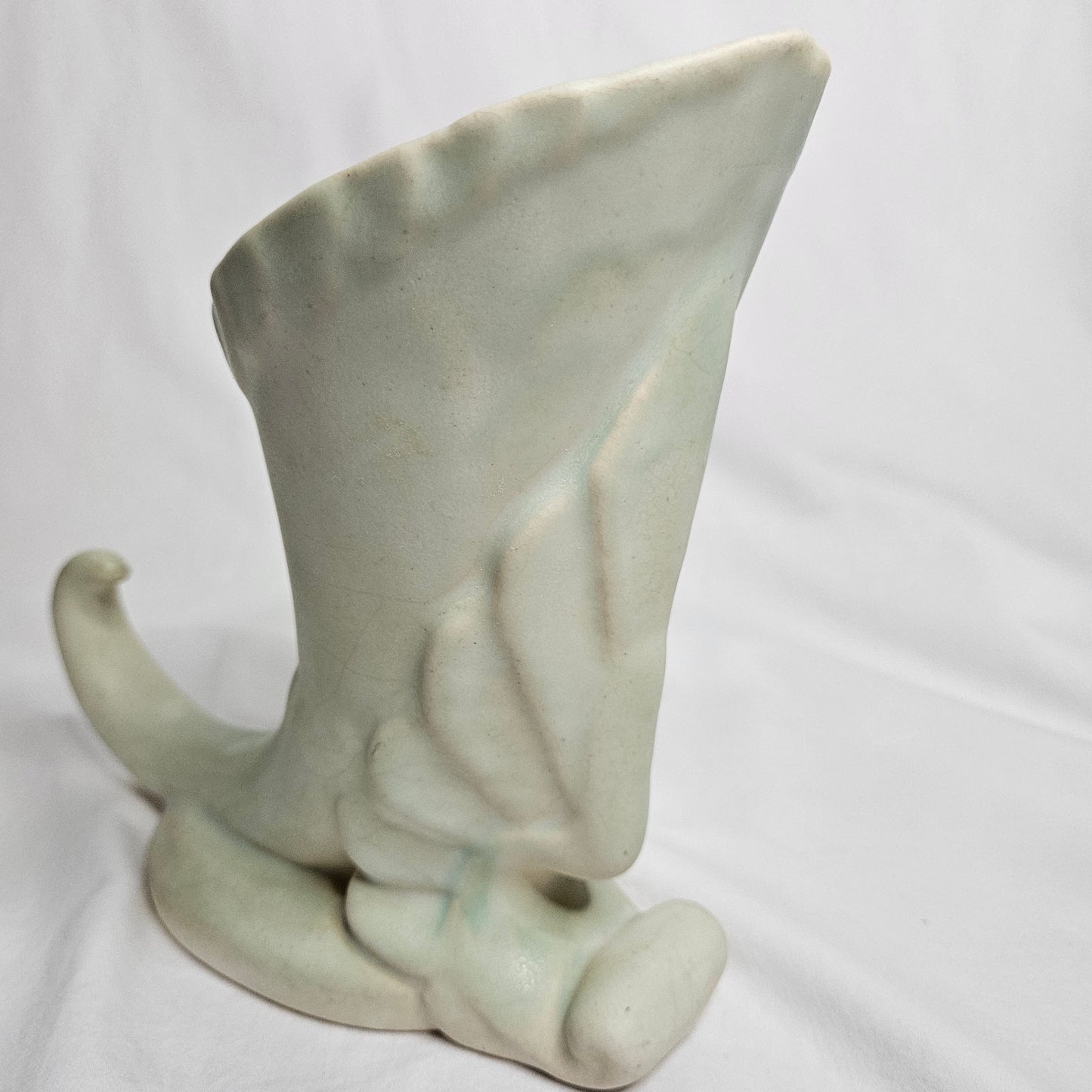 Vintage Niloak Cornucopia vase, 7" tall,
