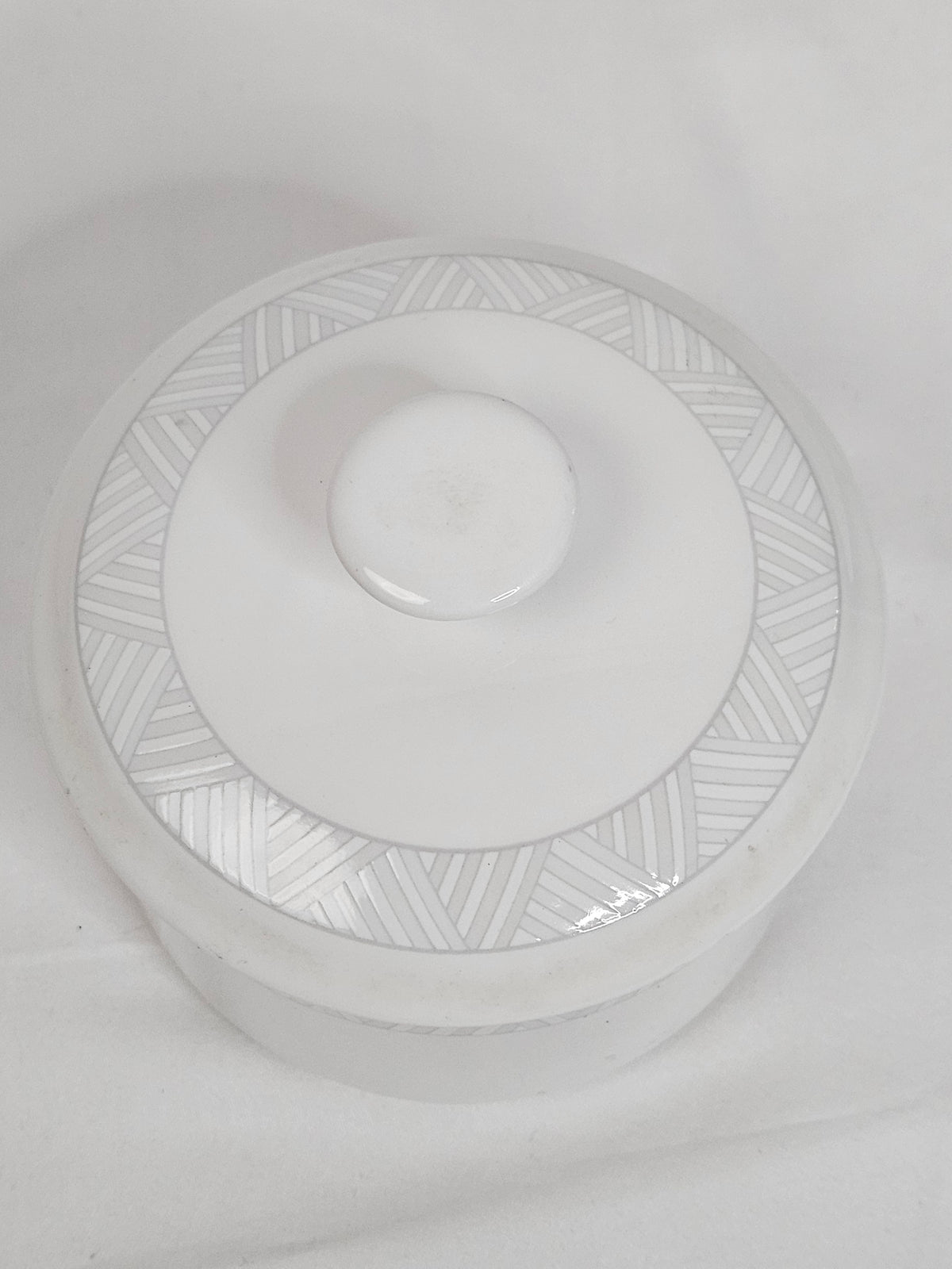 Vintage Mikasa Skyline covered sugar bowl, Alumicron China