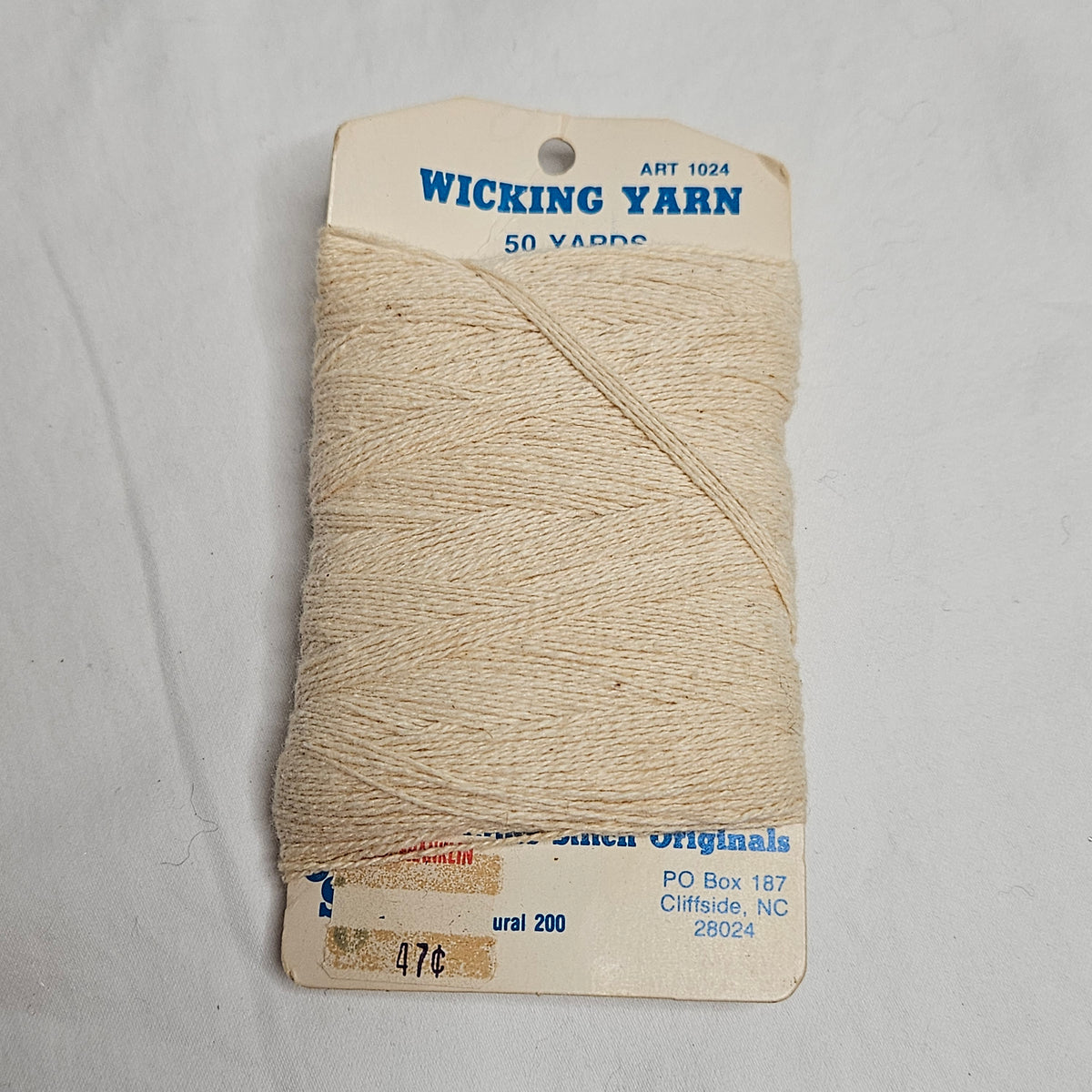 Wicking Yarn by Cross Stitch Originals, Natural color, set of 4 cards