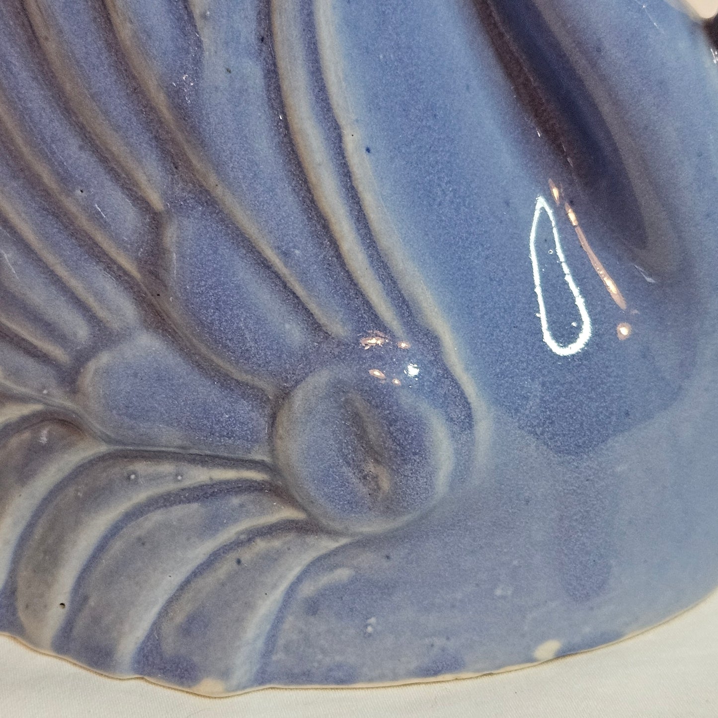 Niloak Swan Ozark Blue vintage vase, 7 inches tall