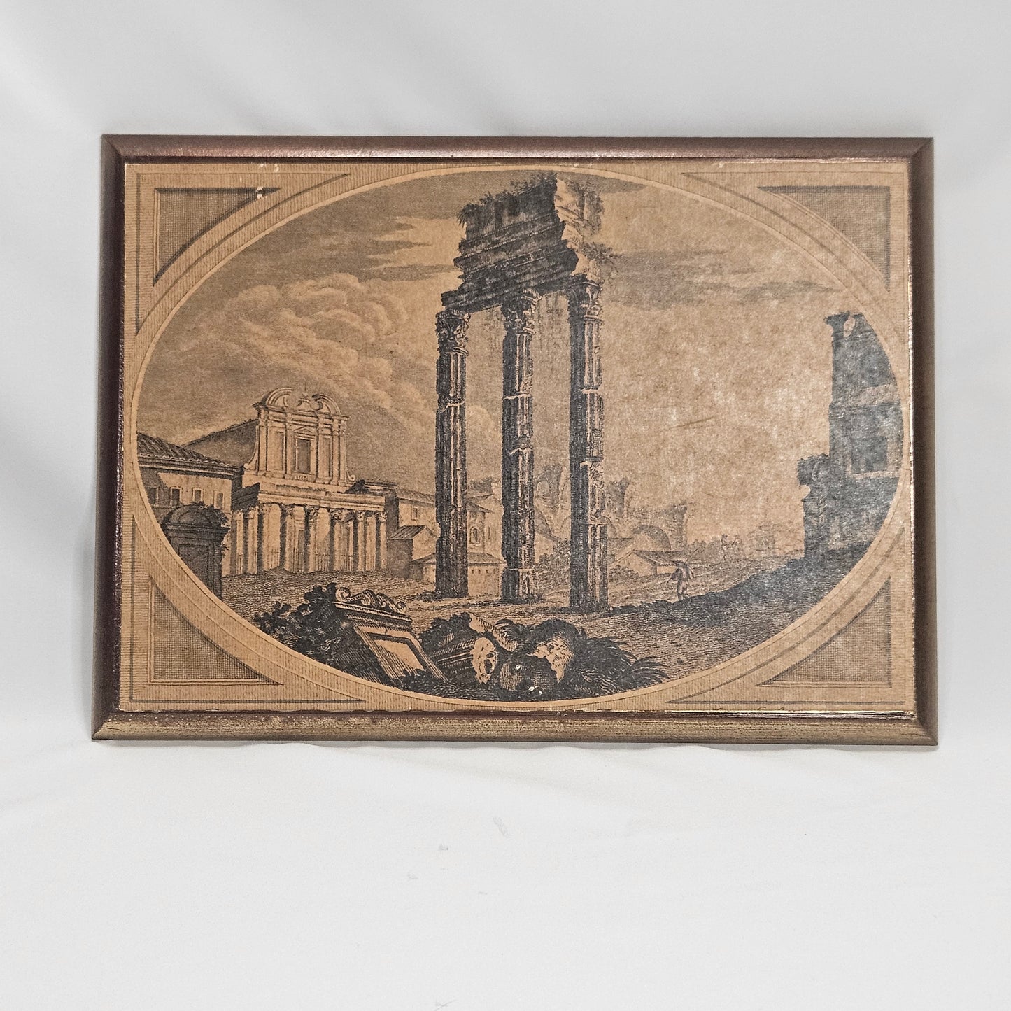 Turner Wall Accessory, wood plaque with architectural drawing