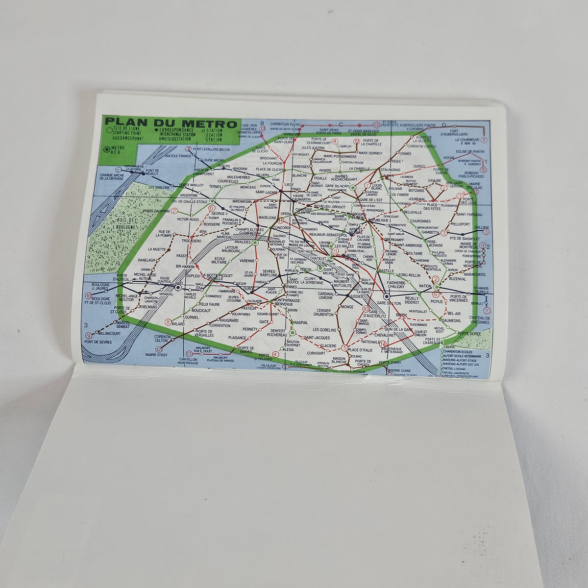 Vintage Paris Pocket Map, 2002