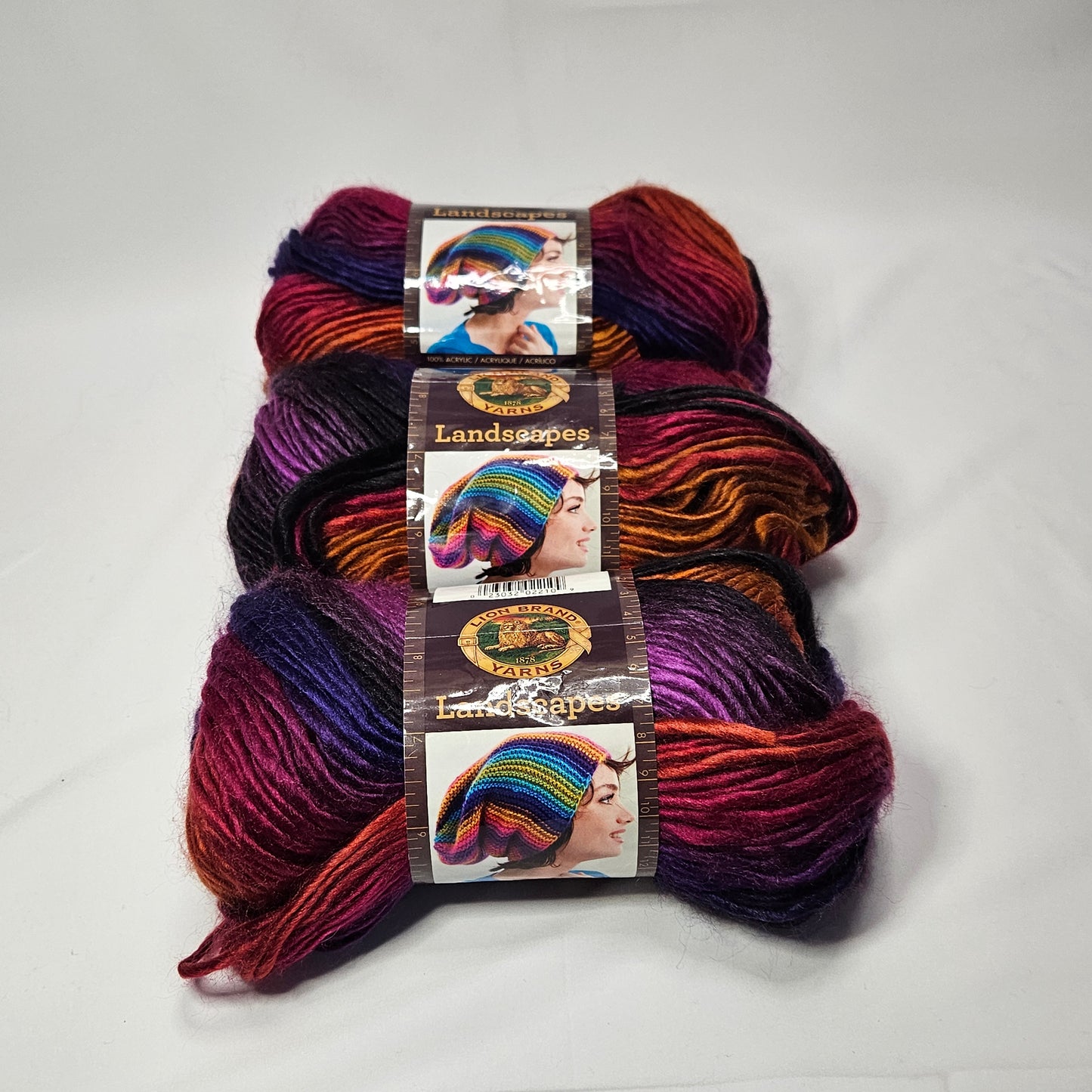Lion Brand Landscapes acrylic yarn, Volcano, 3 skeins, 4 medium