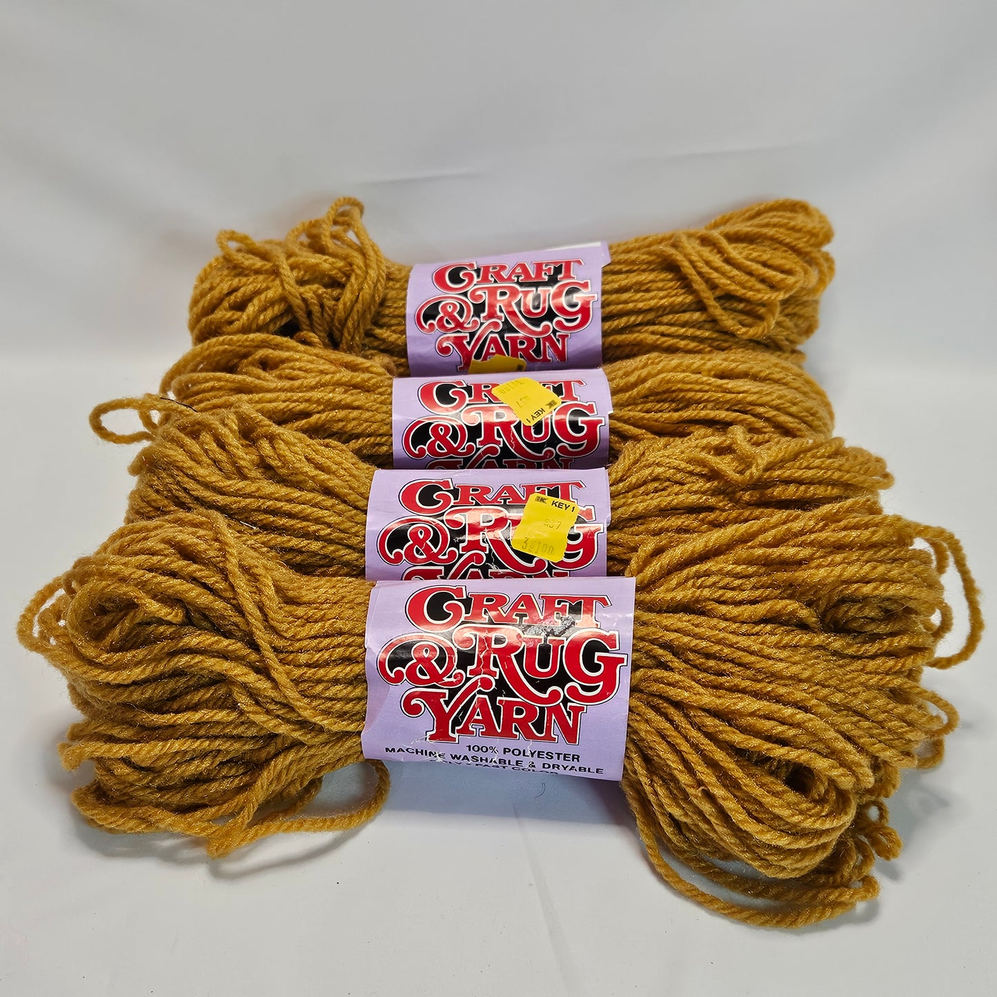 Vintage K-Mart Craft and Rug Yarn, Polyester, various colors