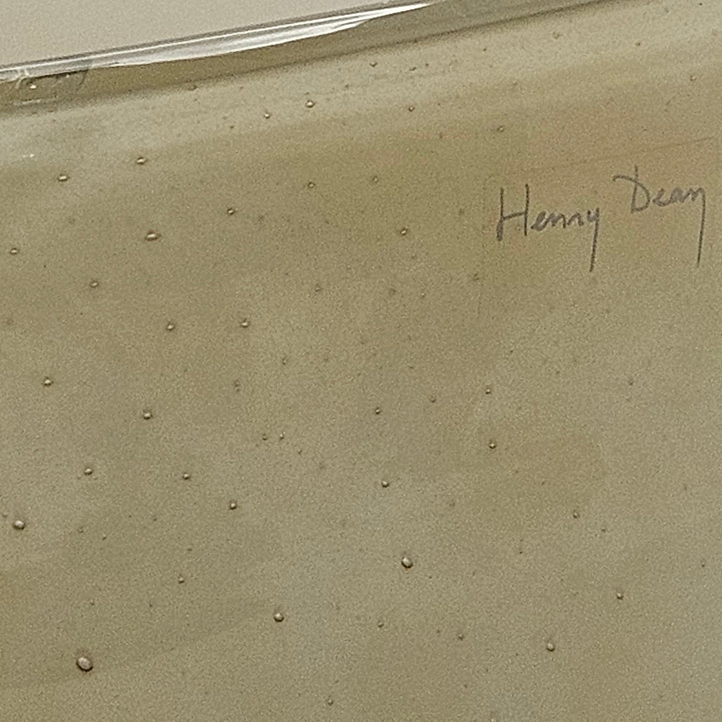 Henry Dean Large Glass Vase, signed