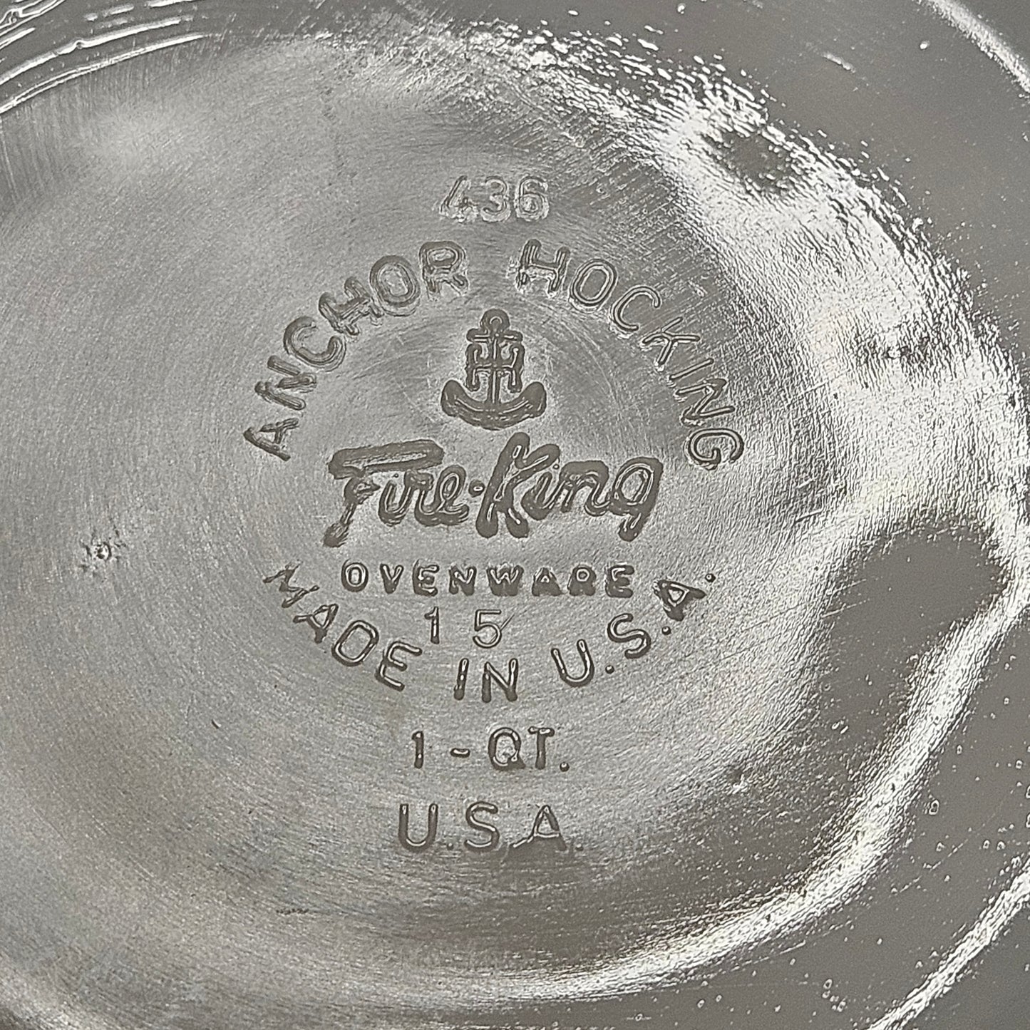 Anchor Hocking Fire King peach luster dish, 1 qt. #436