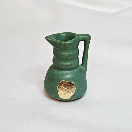 Niloak vintage miniature pitcher, 2.75 inches tall