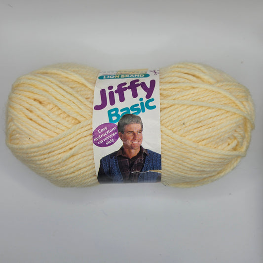 Lion Brand Jiffy Basic Pastel Yellow worsted yarn