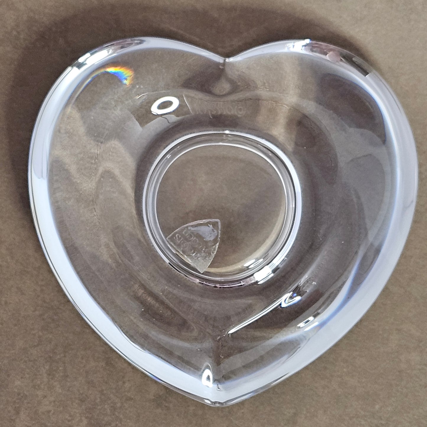Orrefors Crystal Heart candle holder