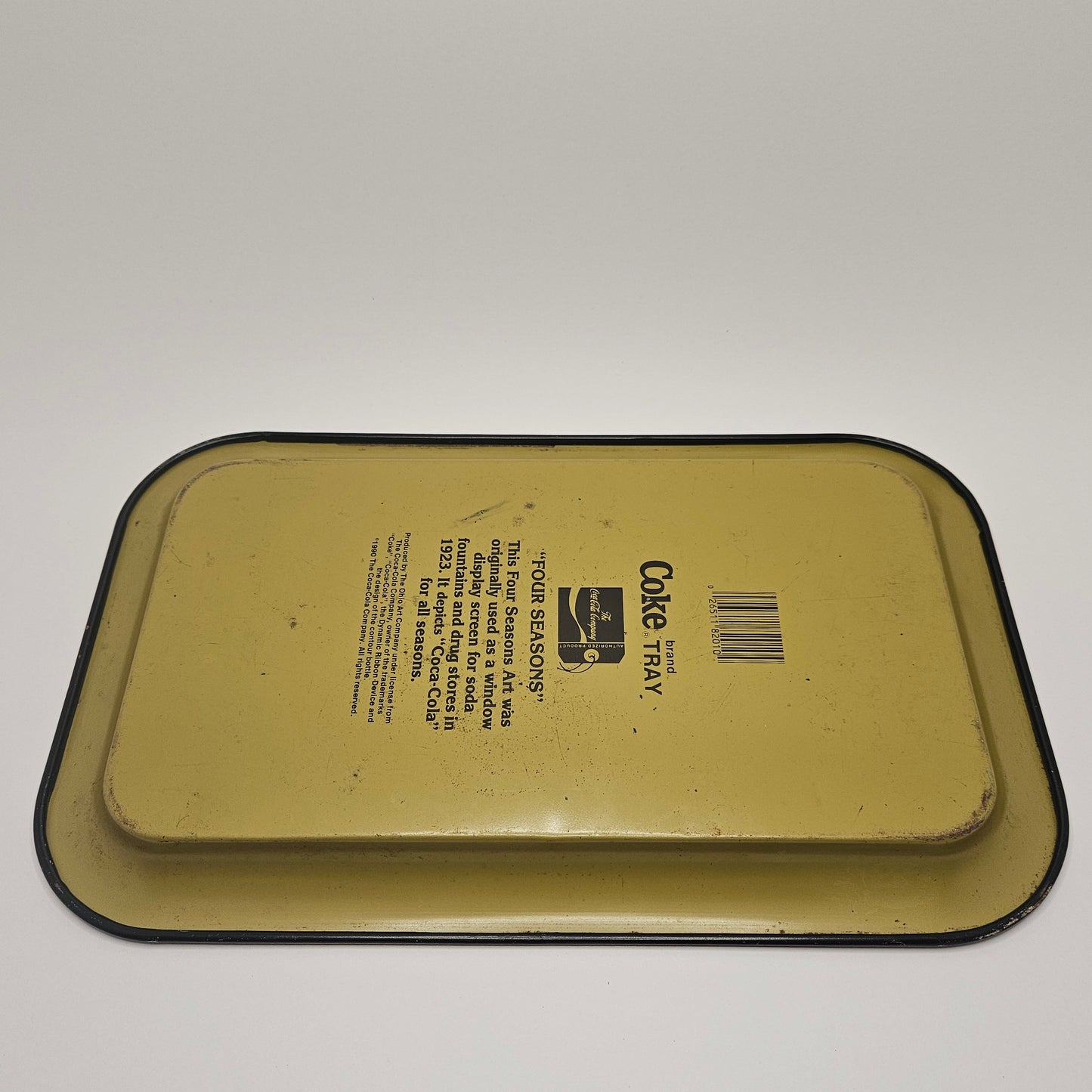 Coca Cola Tin Tray 9 x 14 Four Seasons 1923 Soda Advertisement Repro 1990