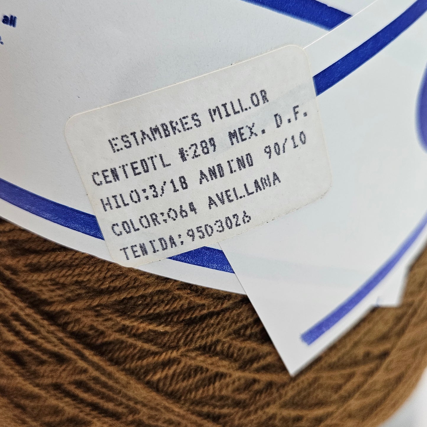 Andino yarn, Knitcraft by Millor, 75% Acrylic 25% Nylon, 1 cone Color Avellana