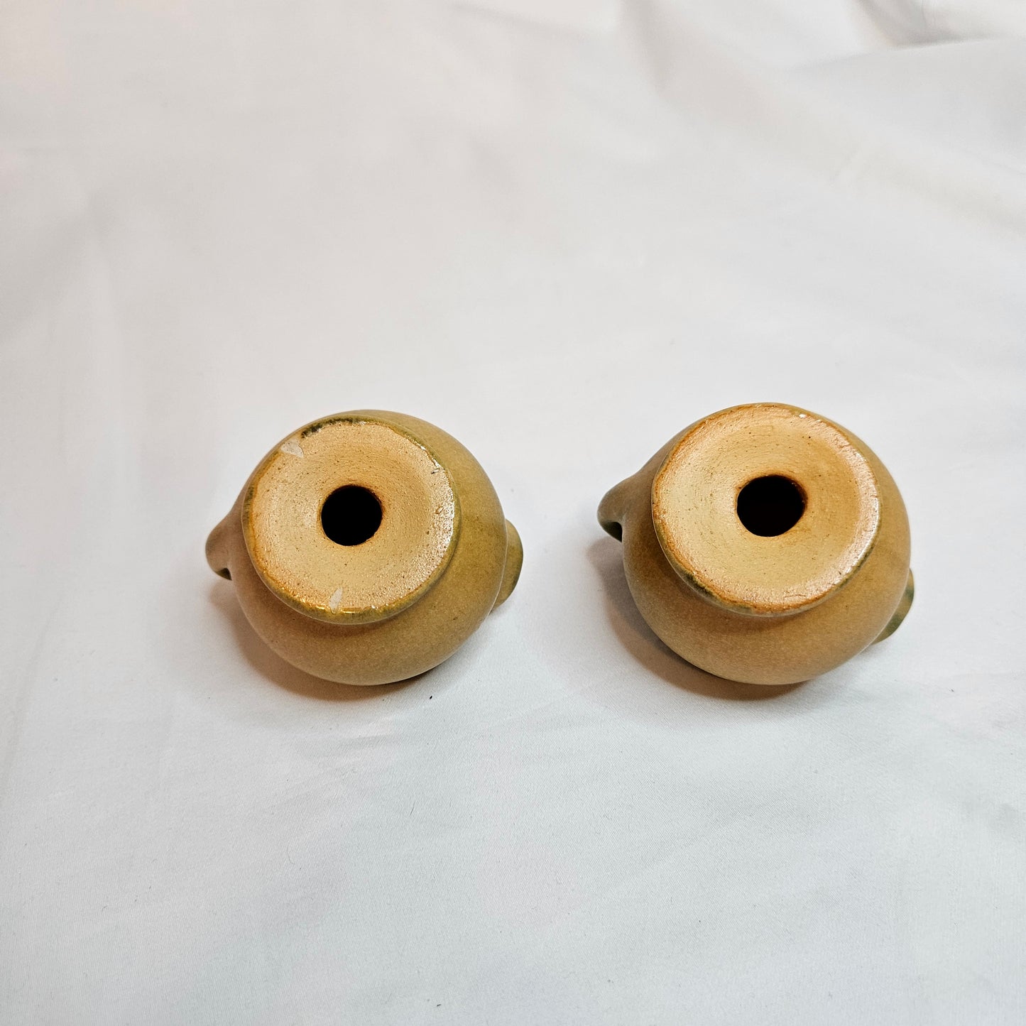 Niloak Pottery, vintage round salt and pepper shakers,  1940s