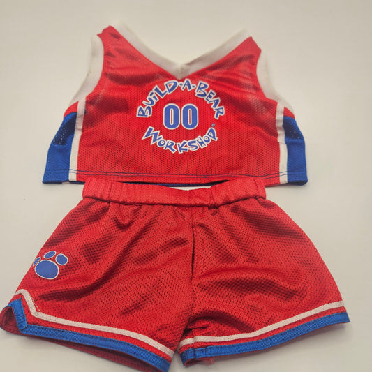 Build A Bear Workshop NBA Basketball Jersey & Shorts Red White Blue #00