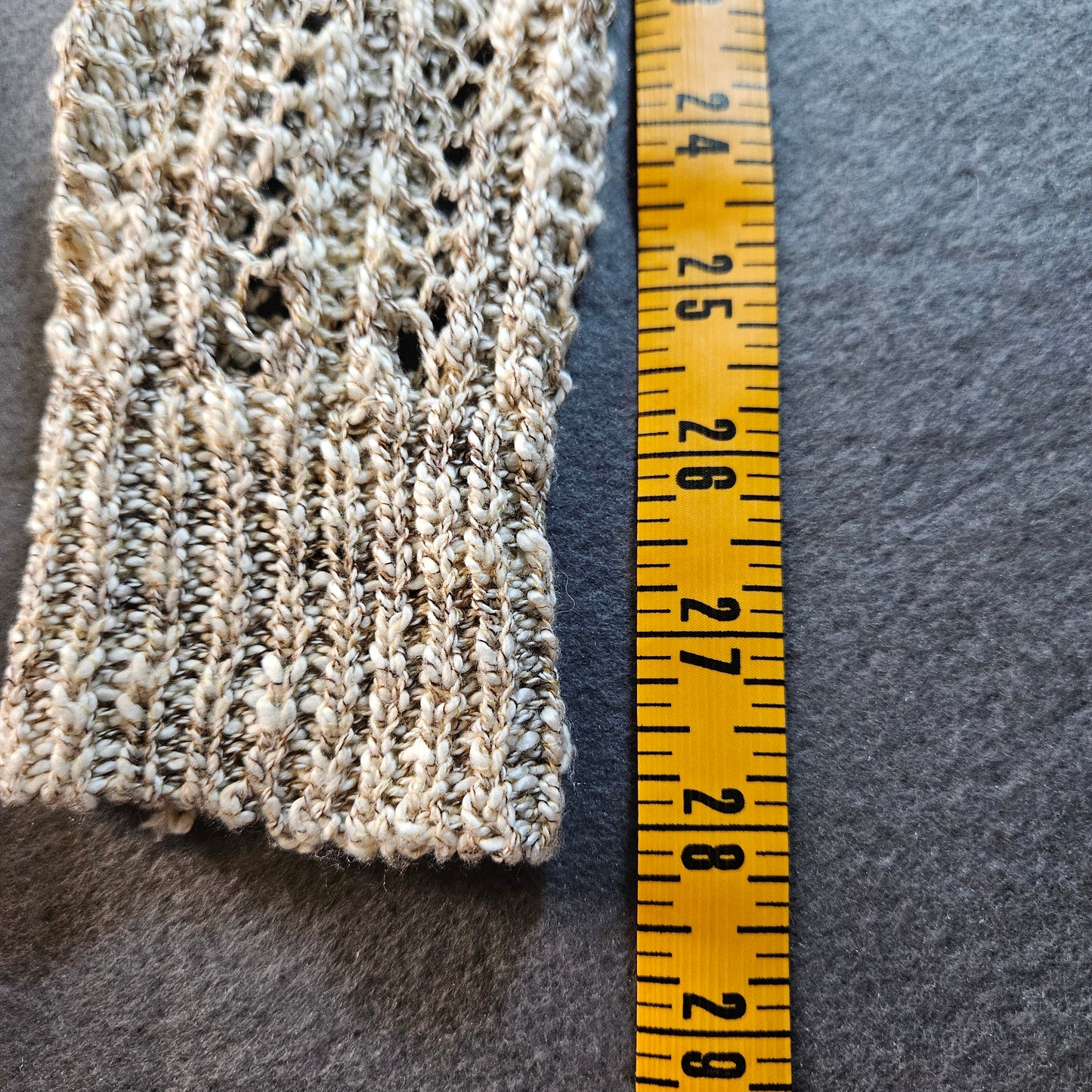 Gimmicks By BKE Open Knit Fringe Boho Long Sleeve Sweater, Large