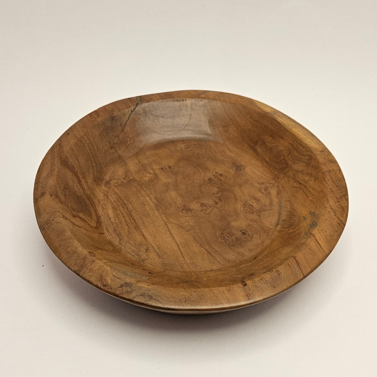Vintage British Gardens teak bowl, 8 inch bowl