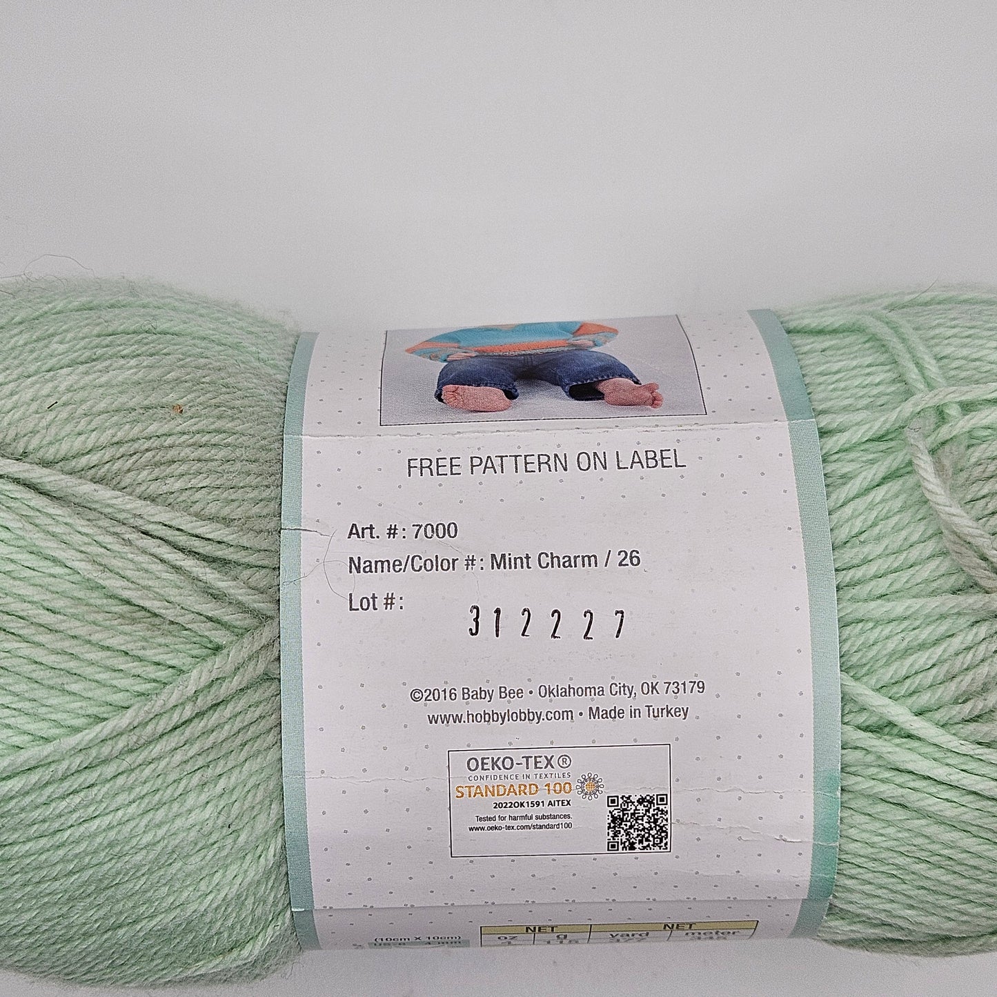 Baby Bee Sweet Delight yarn, 60% acrylic 40% polyamide