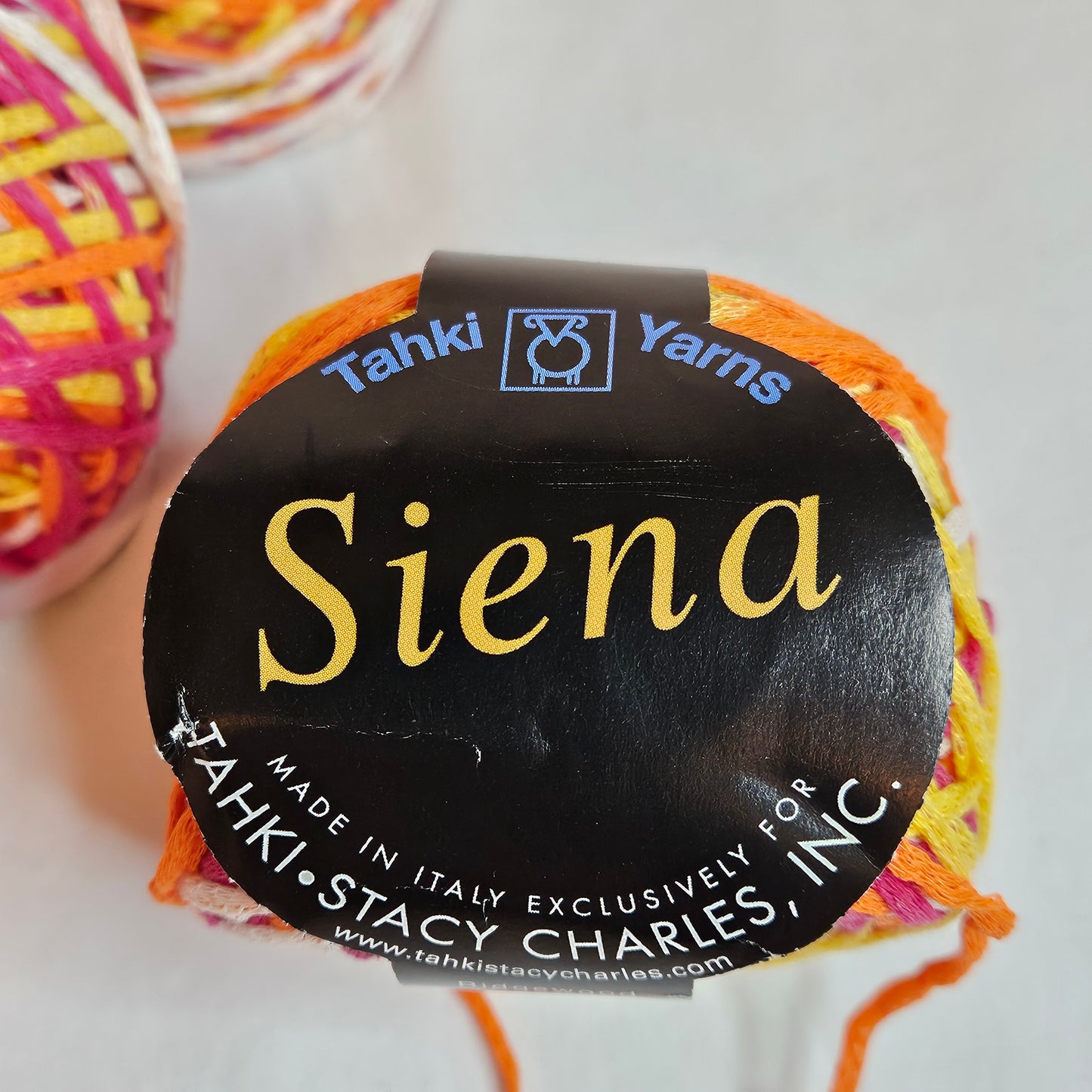 Tahki Siena Ribbon Yarn 100% Viscose Made in Italy Lot of 2 1/2 balls