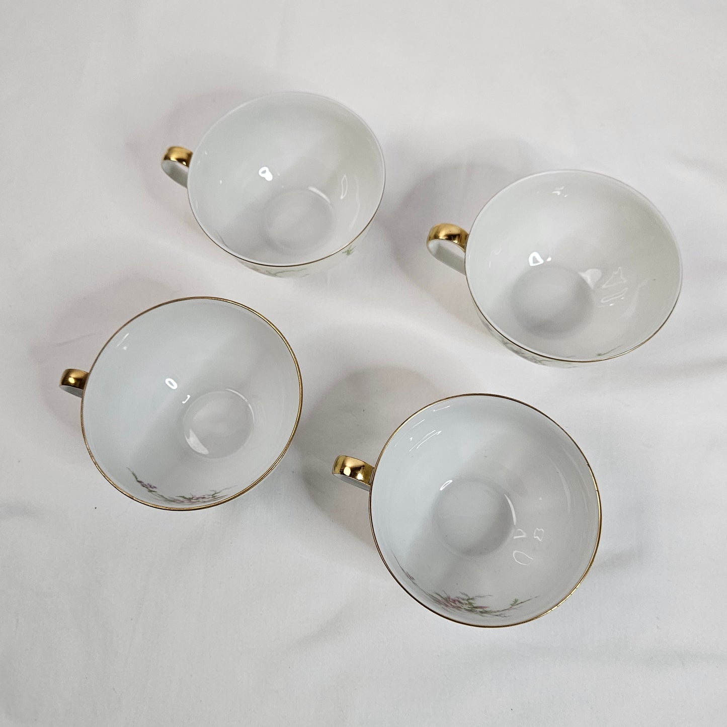 Haviland New York Rosalinde tea cups in white, France, set of 4