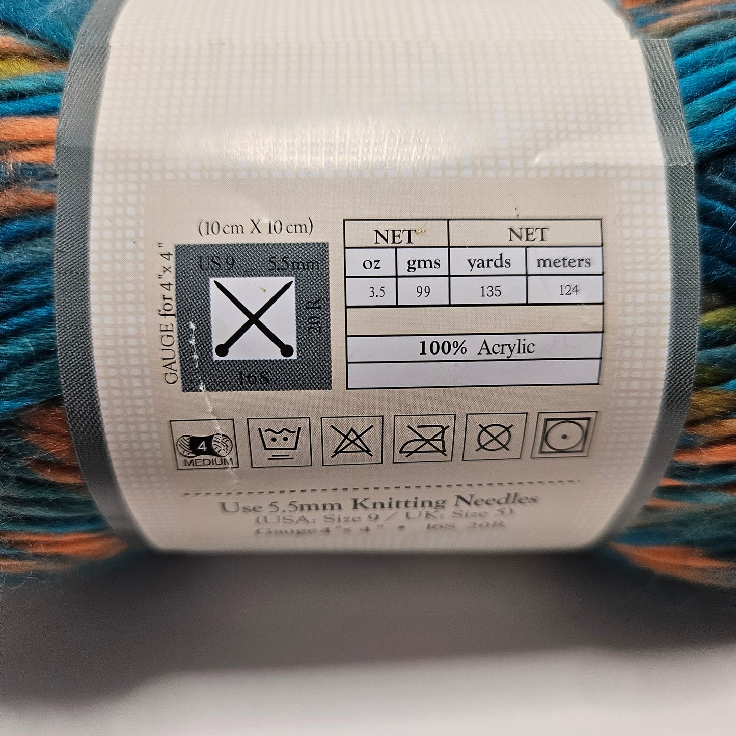 Yarn Bee Wildstreak acrylic yarn, various colors